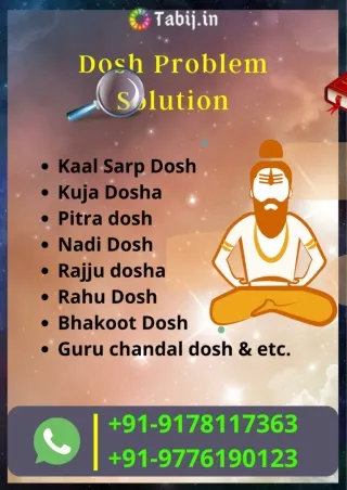 Kaal Sarp Dosh & Kuja or Mangal Dosha Problem Solution by Expert Astrologer