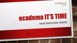 ecadema it s time