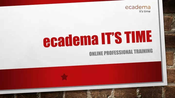 ecadema it s time