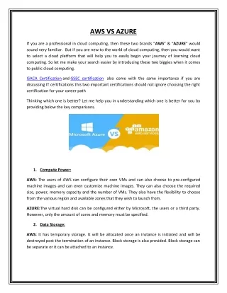 aws vs azure