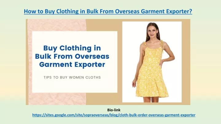 how to buy clothing in bulk from overseas garment
