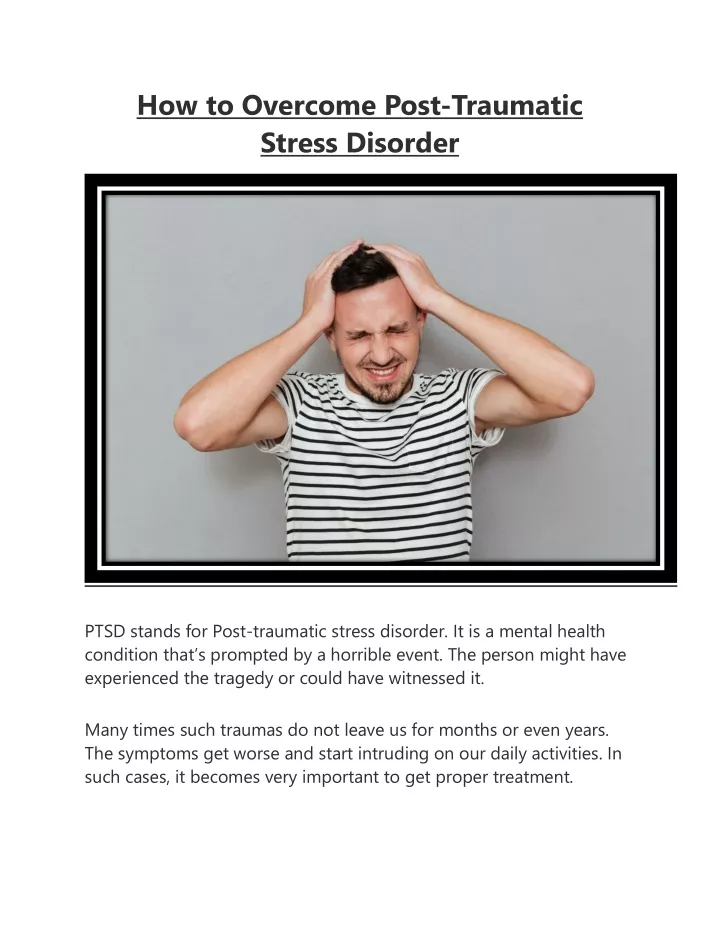 how to overcome post traumatic stress disorder