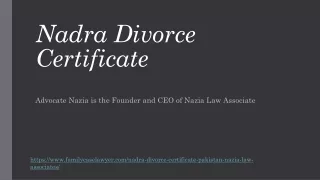 Who to get Consultant for Pakistani Divorce Certificate?