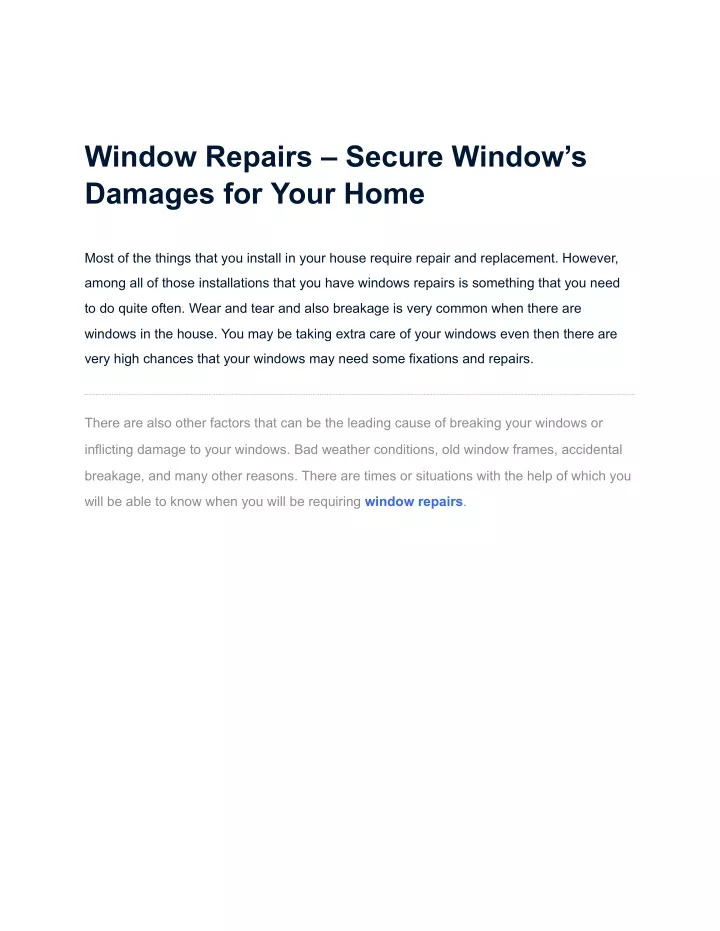 window repairs secure window s damages for your