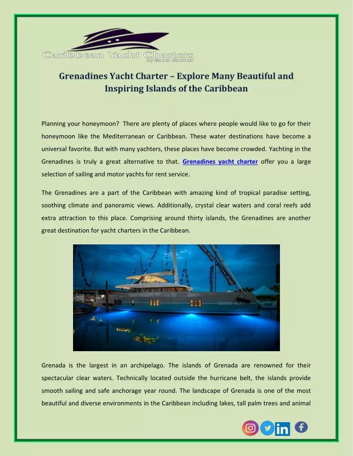 grenadines yacht charter explore many beautiful