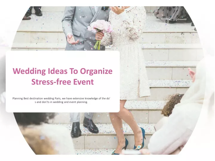 wedding ideas to organize stress free event