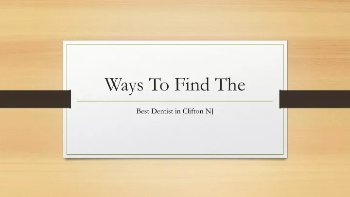 ways to find the