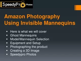 Amazon Photography Using Invisible Mannequins