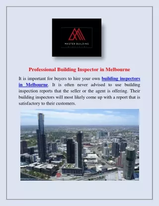 Expert Building Inspector in Melbourne - Master Building Inspectors Melbourne