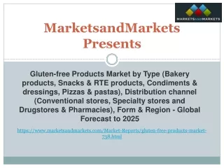 Gluten-free Products Market - Global Forecast to 2025