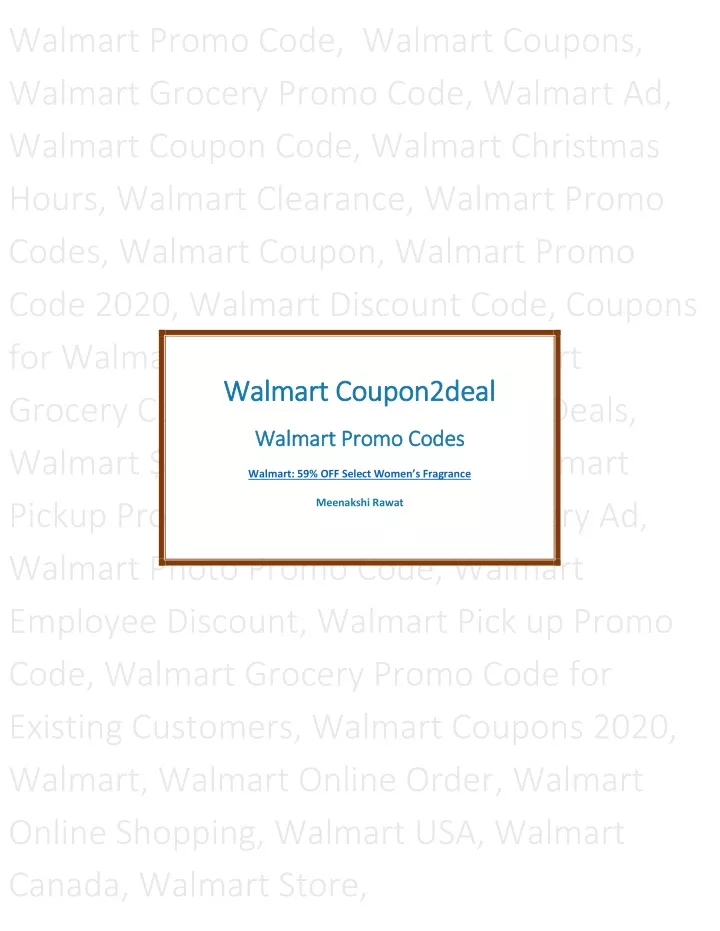 walmart promo code walmart coupons walmart
