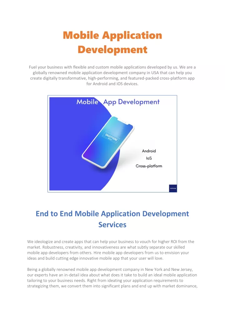 mobile application development