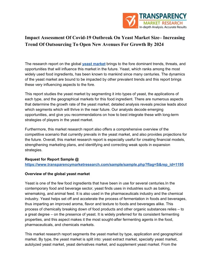 impact assessment of covid 19 outbreak on yeast