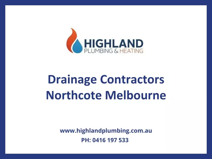 drainage contractors northcote melbourne