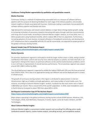 continuous testing market segmentation