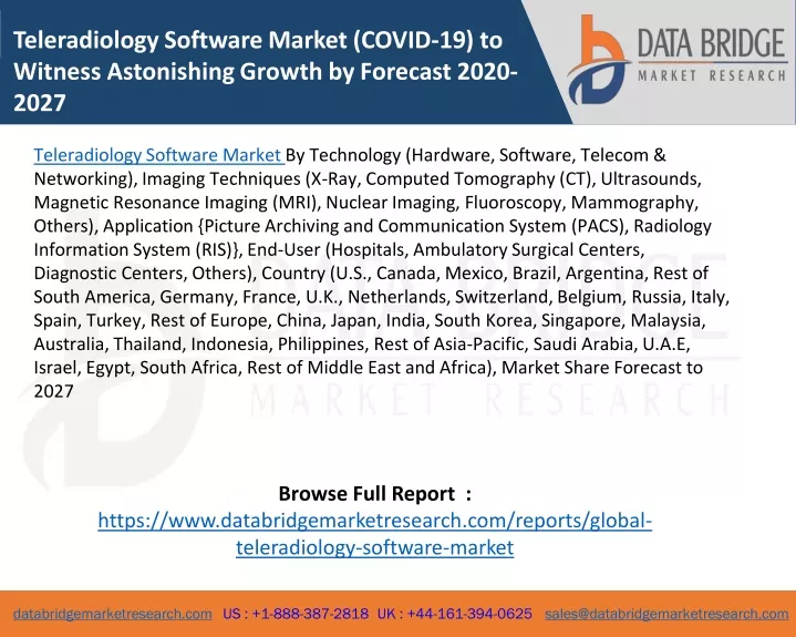 teleradiology software market covid 19 to witness