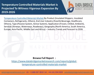 temperature controlled materials market