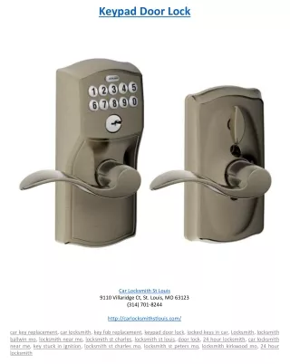 keypad door lock