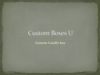 custom boxes u