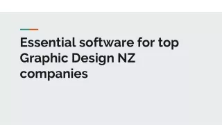 Essential software for top Graphic Design NZ companies