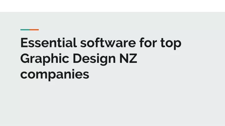essential software for top graphic design nz companies