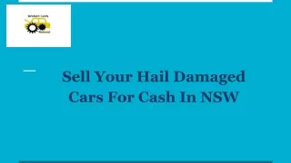 Sell Your Hail Damaged Cars For Cash In NSW