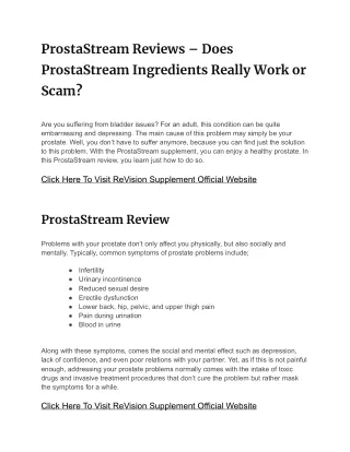 ProstaStream Reviews – Does ProstaStream Ingredients ..