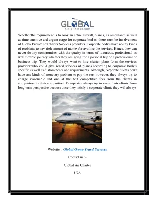 Global Group Travel Services | Globalaircharter.com