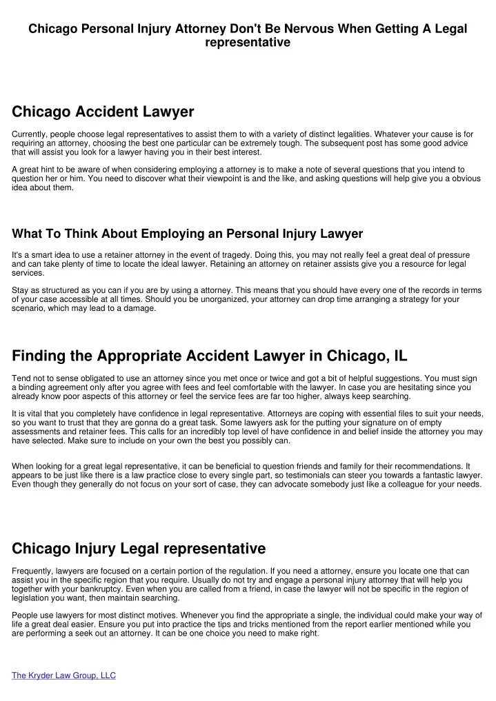 chicago personal injury attorney don t be nervous