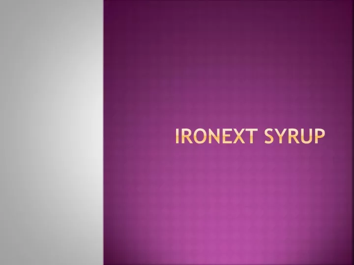 ironext syrup