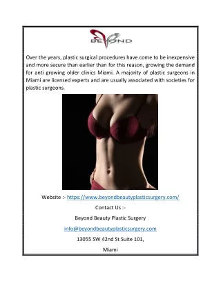 Plastic Surgery Miami | Beyond Beauty Plastic Surgery
