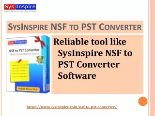 sysinspire nsf to pst converter