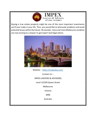 Solicitors Melbourne | Impex Law