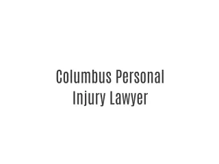 Columbus Personal Injury Lawyer