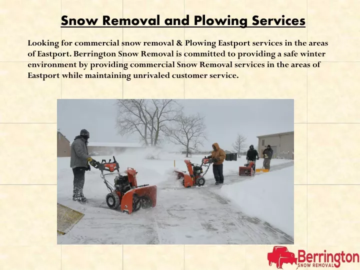 snow removal and plowing services