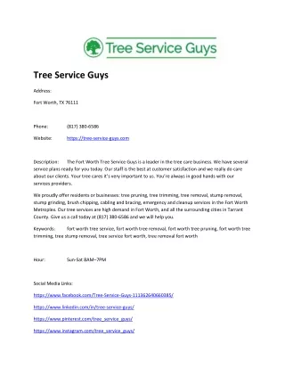 Tree Service Guys