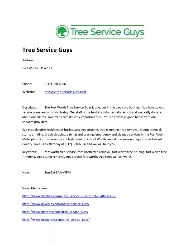 tree service guys