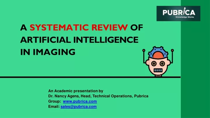 a systematic review of artificial intelligence in imaging
