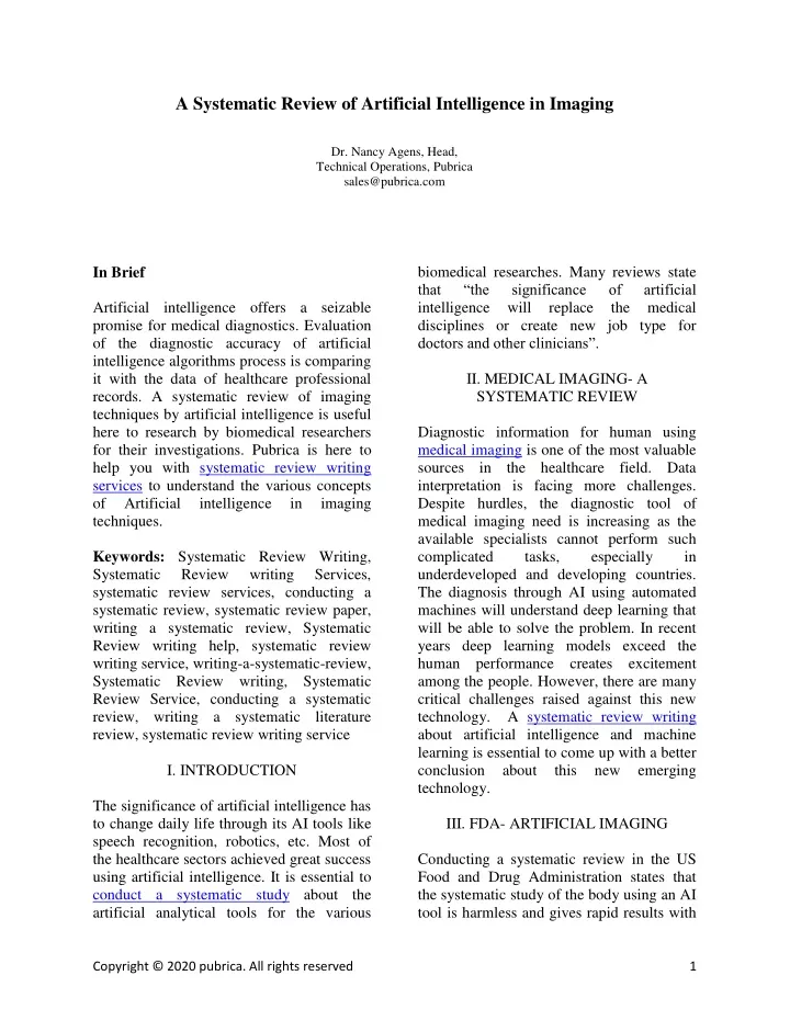 a systematic review of artificial intelligence