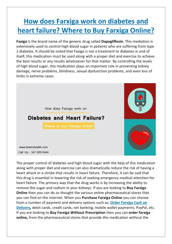 how does farxiga work on diabetes and heart