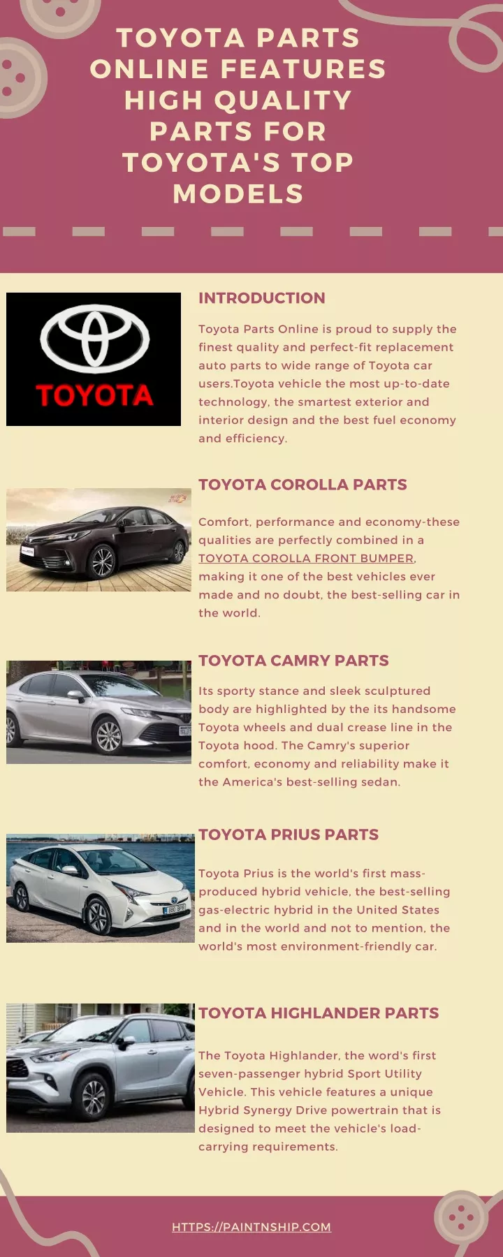 toyota parts online features high quality parts