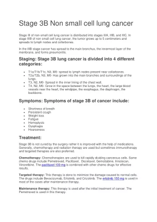 stage 3b non small cell lung cancer