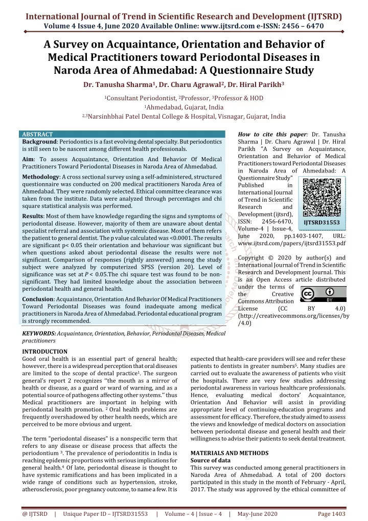 international journal of trend in scientific