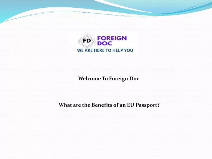 welcome to foreign doc