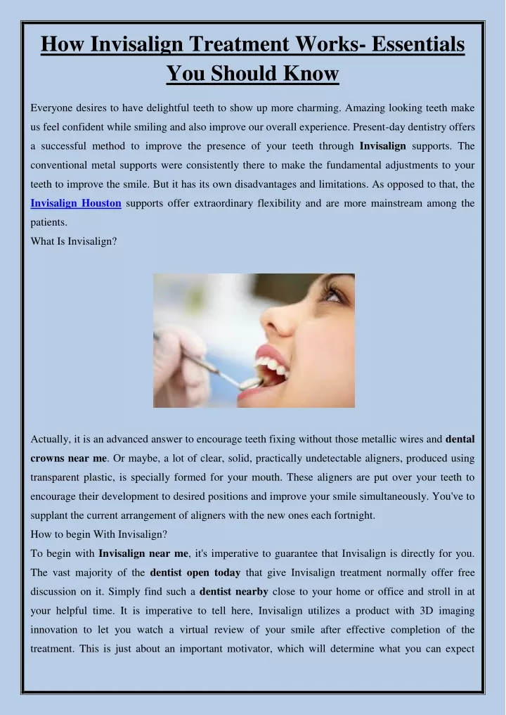 how invisalign treatment works essentials