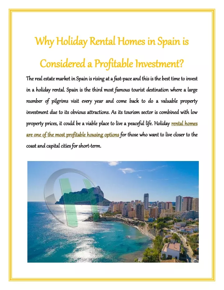 why holiday rental homes in spain is why holiday
