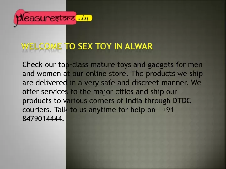 w elcome t o sex toy in alwar