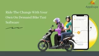 Create A Trend Effortlessly By Initiating Your Bike Taxi App Development