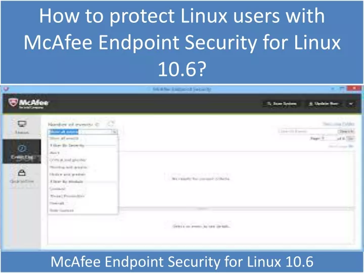 how to protect linux users with mcafee endpoint