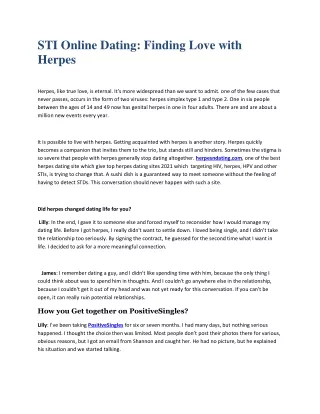 sti online dating finding love with herpes